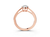 Rose gold Marquise Solitaire Diamond Ring with Split Shank and Four-Prong Setting_15