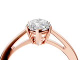 Rose gold Marquise Solitaire Diamond Ring with Split Shank and Four-Prong Setting_16