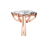 Rose gold Marquise Solitaire Diamond Ring with Split Shank and Four-Prong Setting_17
