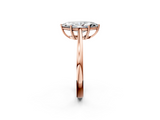 Rose gold Marquise Solitaire Diamond Ring with Split Shank and Four-Prong Setting_22