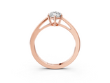Rose gold Marquise Solitaire Diamond Ring with Split Shank and Four-Prong Setting_23