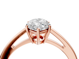 Rose gold Marquise Solitaire Diamond Ring with Split Shank and Four-Prong Setting_24