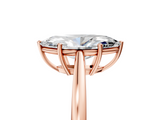 Rose gold Marquise Solitaire Diamond Ring with Split Shank and Four-Prong Setting_25