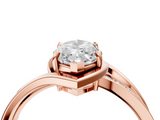 Rose gold Marquise Solitaire Diamond Ring with Split Shank and Prong Setting_69