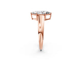 Rose gold Marquise Solitaire Diamond Ring with Tapered Band and Four-Prong Setting_51