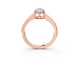 Rose gold Marquise Solitaire Diamond Ring with Tapered Band and Four-Prong Setting_52