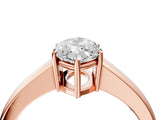Rose gold Marquise Solitaire Diamond Ring with Tapered Band and Four-Prong Setting_53