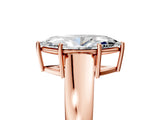 Rose gold Marquise Solitaire Diamond Ring with Tapered Band and Four-Prong Setting_54