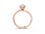 Rose gold Marquise Solitaire Diamond Ring with Thin Band and Four-Prong Setting_27