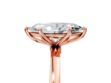 Rose gold Marquise Solitaire Diamond Ring with Thin Band and Four-Prong Setting_29