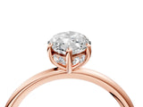 Rose gold Marquise Solitaire Diamond Ring with a Classic Band and Four-Prong Setting 4