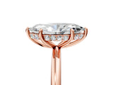 Rose gold Marquise Solitaire Diamond Ring with a Classic Band and Four-Prong Setting 5