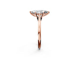 Rose gold Marquise Solitaire Engagement Ring with Four-Prong Setting and Classic Band 4