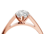 Rose gold Marquise Solitaire Engagement Ring with Four-Prong Setting and Tapered Band_12