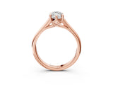 Rose gold Marquise Solitaire Engagement Ring with Six-Prong Setting and Classic Band 3