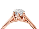 Rose gold Marquise Solitaire Engagement Ring with Six-Prong Setting and Classic Band 4