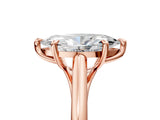 Rose gold Marquise Solitaire Engagement Ring with Six-Prong Setting and Classic Band 5