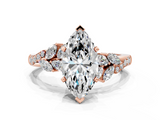 Rose gold Marquise Solitaire Marquise Twist Band with Six-Prong Setting_85