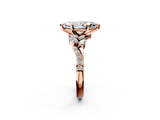 Rose gold Marquise Solitaire Marquise Twist Band with Six-Prong Setting_87