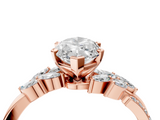 Rose gold Marquise Solitaire Marquise Twist Band with Six-Prong Setting_89