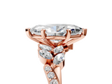 Rose gold Marquise Solitaire Marquise Twist Band with Six-Prong Setting_90