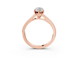 Rose gold Marquise Solitaire Pavé Band with Four-Prong Setting_72