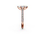 Rose gold Marquise Solitaire Pave Diamond Engagement Ring with Prong Setting_35