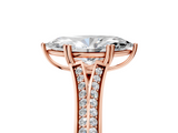 Rose gold Marquise Solitaire Pave Split Shank Engagement Ring with Six-Prong Setting_41