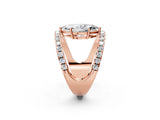Rose gold Marquise Solitaire Split Shank Pave Diamond Ring_51