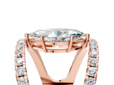 Rose gold Marquise Solitaire Split Shank Pave Diamond Ring_54