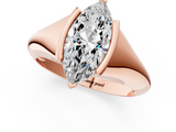 Rose gold Marquise Solitaire Tension Set Diamond Ring_21