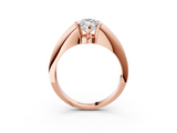 Rose gold Marquise Solitaire Tension Set Diamond Ring_23