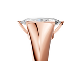 Rose gold Marquise Solitaire Tension Set Diamond Ring_25