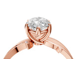 Rose gold Marquise Solitaire Twist Band with Pavé Accents and Four-Prong Setting_36