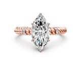 Rose gold Marquise Solitaire Twisted Band Prong Set Engagement Ring_67