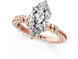 Rose gold Marquise Solitaire Twisted Band Prong Set Engagement Ring_68