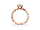 Rose gold Marquise Solitaire Twisted Band Prong Set Engagement Ring_70