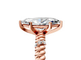 Rose gold Marquise Solitaire Twisted Band Prong Set Engagement Ring_72