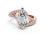 Rose gold Marquise Solitaire with Pavé Twist Band and Four-Prong Setting_56