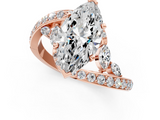 Rose gold Marquise Solitaire with Pavé Twist Band and Four-Prong Setting_57
