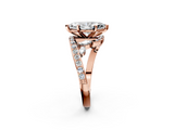 Rose gold Marquise Solitaire with Pavé Twist Band and Four-Prong Setting_58