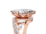 Rose gold Marquise Solitaire with Pavé Twist Band and Four-Prong Setting_61