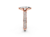 Rose gold Marquise Solitaire with Pave Band and Four-Prong Setting_10