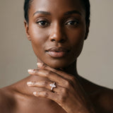 Rose gold Marquise Solitaire with Tapered Baguette Side Stones on a Classic Band with Four-Prong Setting_14
