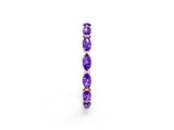 Rose gold Marquise Tanzanite Eternity Band with U-Prong Setting_14
