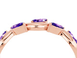Rose gold Marquise Tanzanite Twisted Band with Prong Setting_10