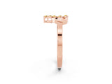 Rose gold Marquise Yellow Sapphire Cluster Bypass Ring with Prong Setting_20