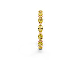 Rose gold Marquise Yellow Sapphire Eternity Band with U-Prong Setting_74