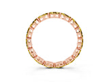 Rose gold Marquise Yellow Sapphire Eternity Band with U-Prong Setting_75