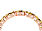 Rose gold Marquise Yellow Sapphire Eternity Band with U-Prong Setting_76